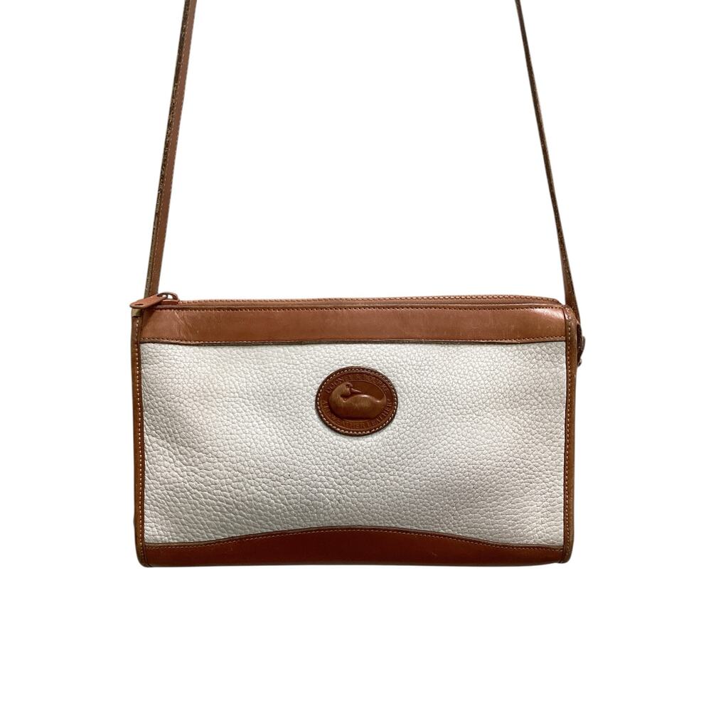 Vintage Dooney &Bourke Purse Women’s 1 Size Pebbled Leather Logo Bag Charm White